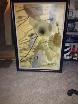 Fluidity IV Shirley Novak Poppies Floral Framed Art Print Wall Decor Picture