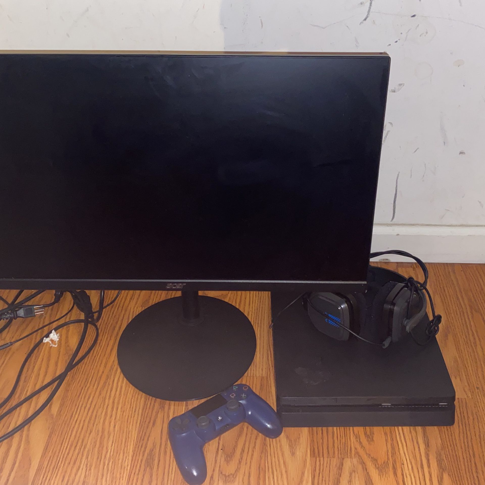 Ps4 Controller Headset And Monitor