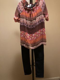 Kids Size 7 pants and Justice shirt
