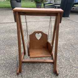 Homemade kids doll swing