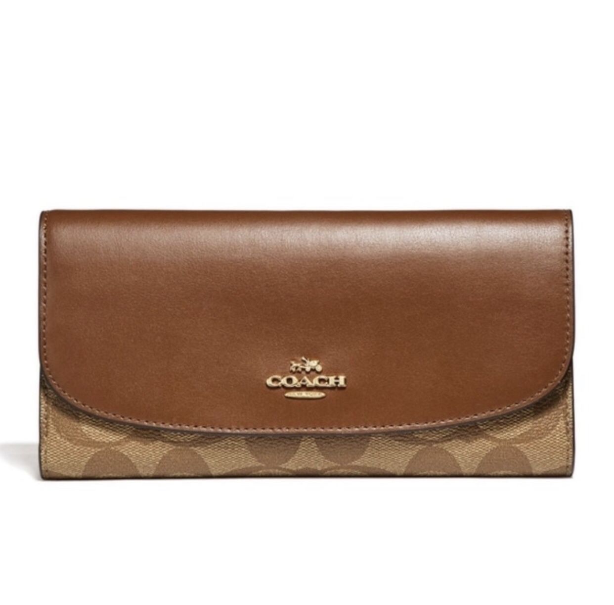 Coach Checkbook Wallet in Signature Canvas