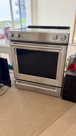 KitchenAid 5 burner induction slide in range