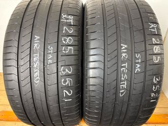 2 tires 285 35 21 pirelli p zero pz4 no repairs