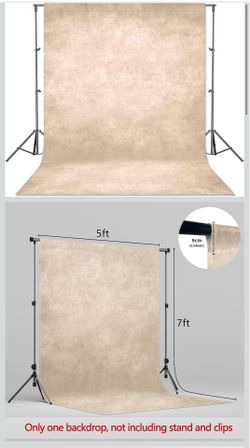 5x7ft Beige Abstract Photography Backdrop - Fabric Vintage Texture