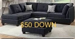 New Black Nailhead Set (90 Day Finance & Free Delivery)
