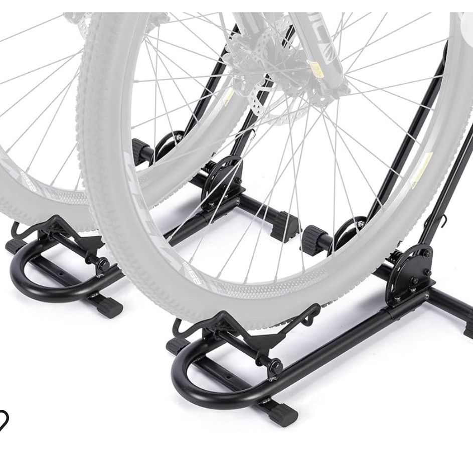 Indoor Bike Floor Stand - Bike Stand Rack for Garage/Home - Bike Storage Bicycle Parking Rack Fit 26”-29” Mountain Road Bikes (2 Bike Rack