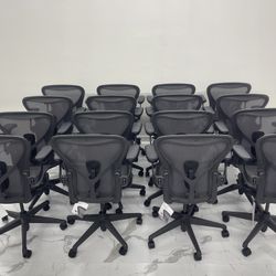 🔥BRAND NEW HERMAN MILLER REMASTERED AERON CHAIRS SIZE B FULLY LOADED WITH POSTURE-FIT SL!🔥