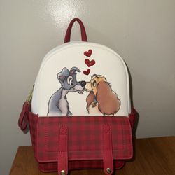 Lady and The Tramp Love Plaid Loungefly Backpack