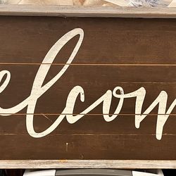 Welcome sign