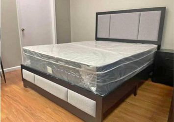 Queen Bed. No Mattress 