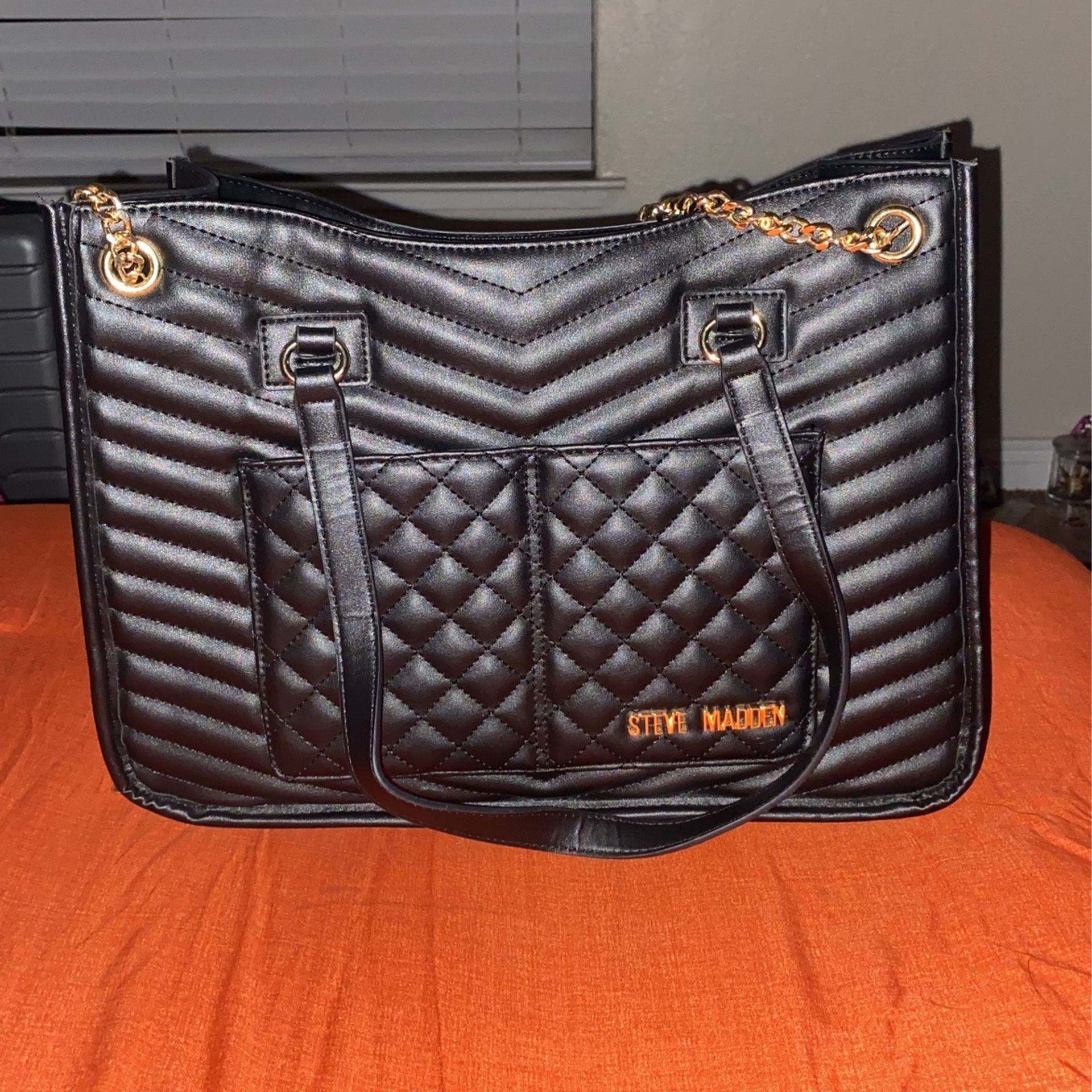 Steve Madden, Bags, Steve Madden Large Black Tote