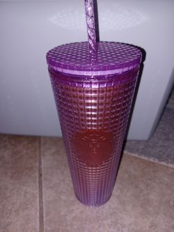 Starbucks Purple Grid Studded 24oz Tumbler