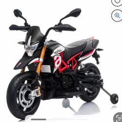 Aprilia  12V Kids Ride on Motorcycle Dirt Bike W/ Training Wheels,