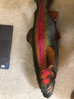 Large Rainbow Trout Stuffed Animal