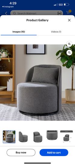 Better Homes And gardens Swivel Grey Accent Chairs