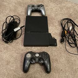 Sony PlayStation 2 Slim Charcoal Black Excellent Condition