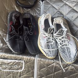 Both real pairs Yeezy 350 boost size 12