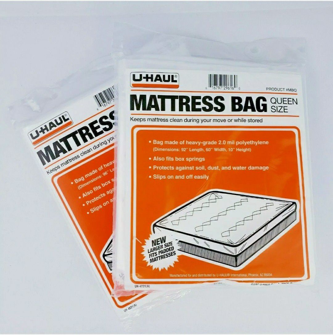 Uhaul Mattress Protection Bags Sizes Queen And King Set of 2  Condition:New