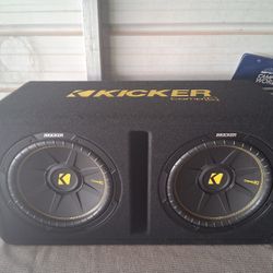 Two One Foot Kicker Woofers In Combo Box
