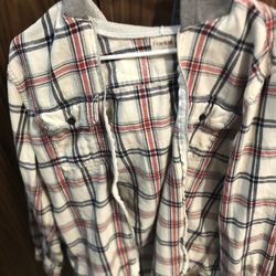 Frankie Collective Men’s Large Plaid Thin Zip Up Hoodie