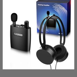 Personal Sound Amplifier PSAP The Latest Gen Model HA9000, Rechargeable Hearing Aid Device Hearing Amplifier With Headphones, Detachable Microphone, T