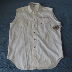 vintage rare 80s marithe girbaud made in usa sleeveless button up sz S  NWT