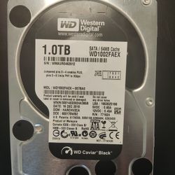 Western Digital Black WD1002FAEX 1TB 7200 RPM Internal Hard Drive – Excellent Condition, Tested & Wiped