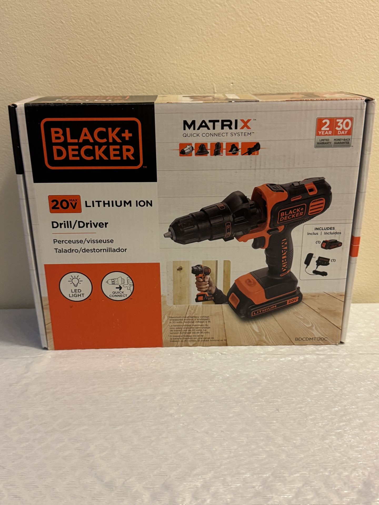 BLACK+DECKER 20V MAX* Matrix Cordless Drill/Driver - BDCDMT120C
