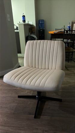 Beige cross cross chair