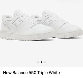 New Balance 550 Triple White 8.5