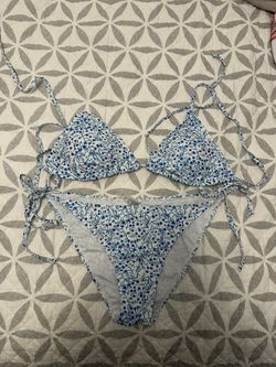 Blue And White Women’s Bathing Suit 