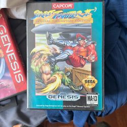 Street Fighter II Sega Genesis Game Authentic with Case