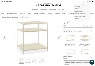 Room & Board End Table (or Printer stand) “Slim” product line.   EXCELLENT, LIKE NEW CONDITION @ 6 months old