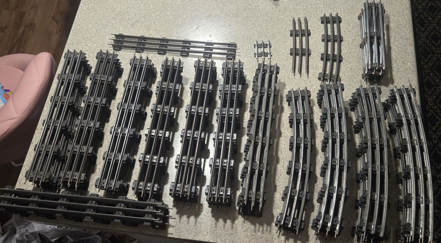 67 Pcs O Guage Lionel Train Track Curved and Straight Pieces