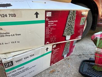 🌲💜Dos árboles de Navidad 🌲 6 ft preiluminados