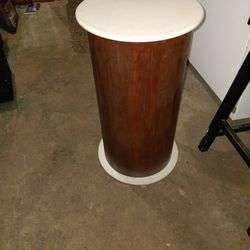 Marble/Wood  Plant Stand 