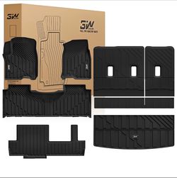 3W Full Protection Mats For Chevy Tahoe/Yukon/Escalade 2021-2026 (8 Seats)