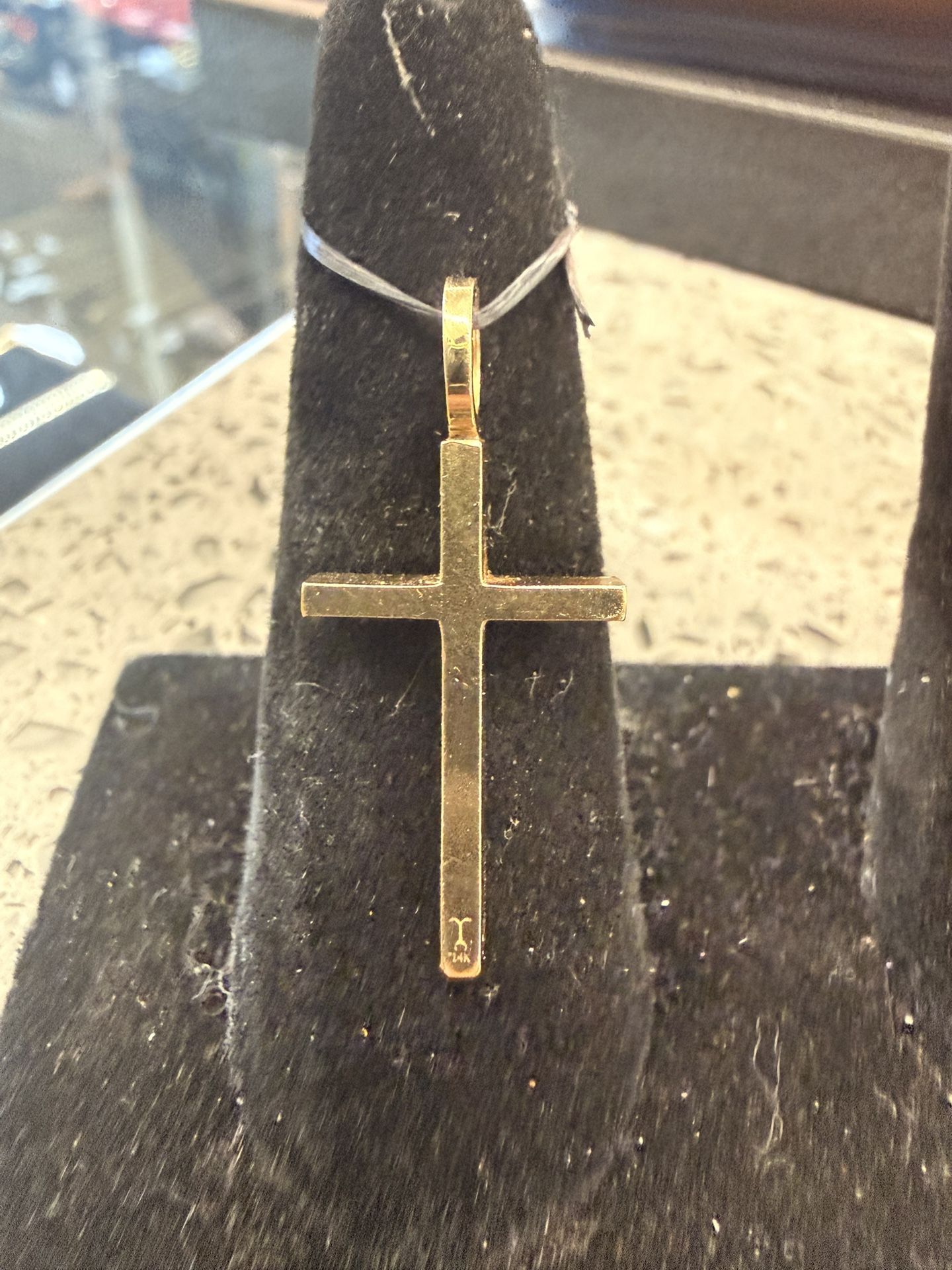 14KT Solid Gold Cross Pendant 40393-2
