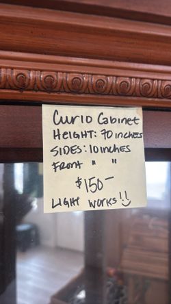 Curio Cabinet With Working Light