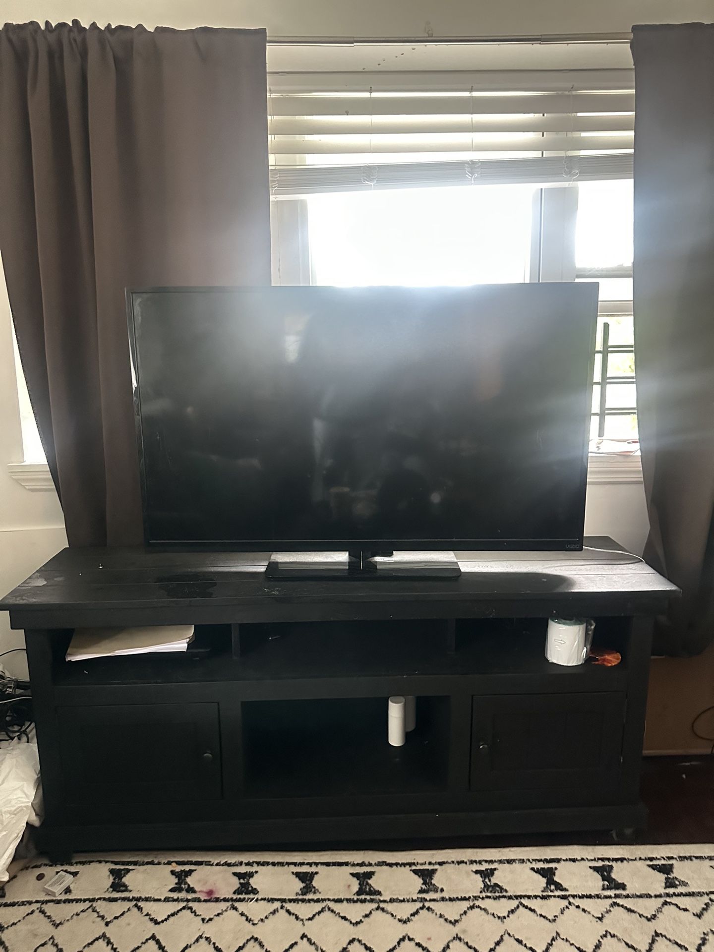 Black Television Station Was Grey But Painted Black