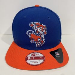 Denver Broncos New Era Hat Cap 9FIFTY Historic Baycik Snapback Adjustable Royal