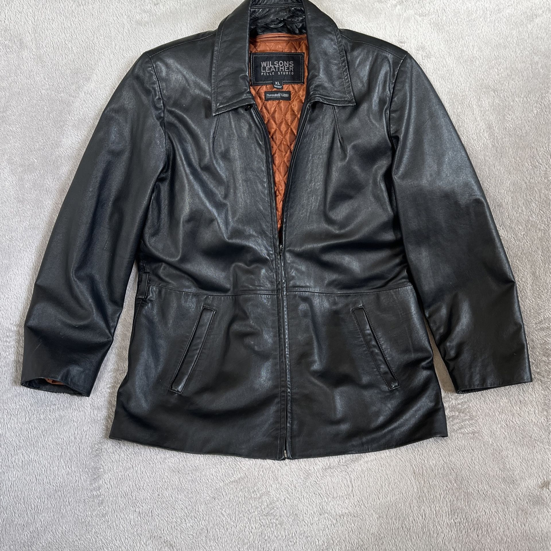 Used Wilson Leather Pelle Studio Leather Jacket Thinsulated