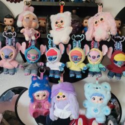 Baby three,  crybaby,  mickey and friends, stitch, wakuku , nommi $25 each firm 