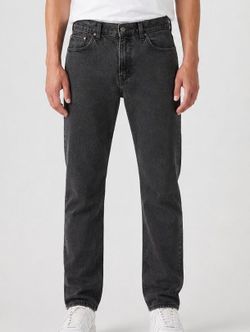 Levi's 505 Men's W30 L30 Black Jeans Straight Leg Washed Charcoal Denim 30x30