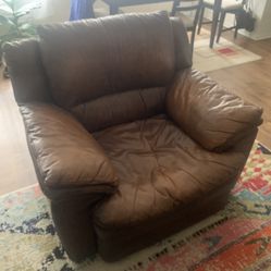 Free Brown Leather Armchair