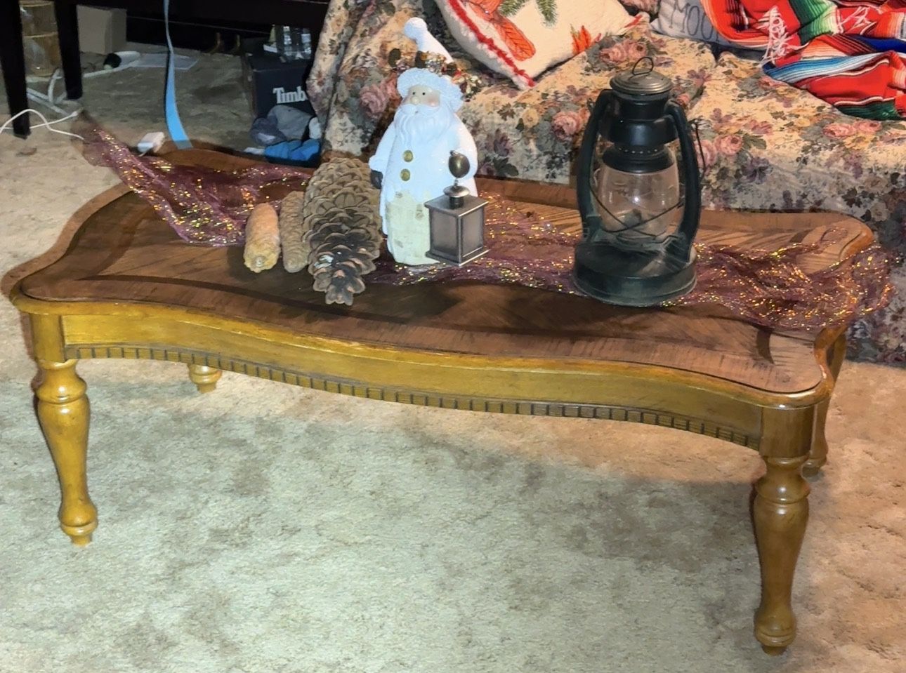 Polished Stained Wooden Table