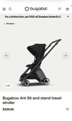 Bugaboo ant stroller - travel stroller -  black