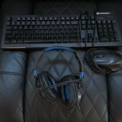 Keyboard, Mouse, Headphones