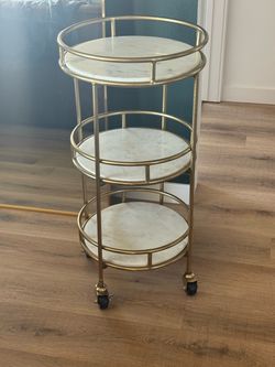 Metal bar cart