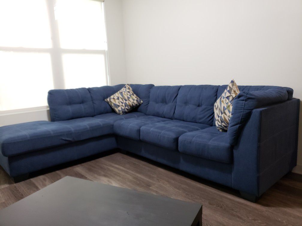 Two piece sectional sofa